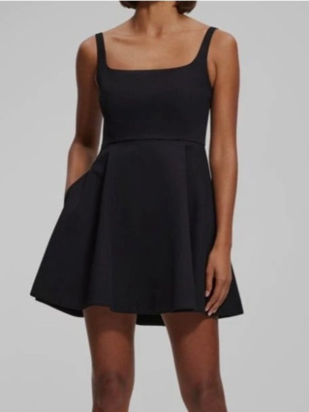 NWT Theory Women's Black Flared Mini Dress